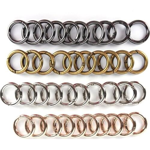 10Pcs Metal HIgh Quality Women Man Bag Accessories Rings Hook Key Chain Bag