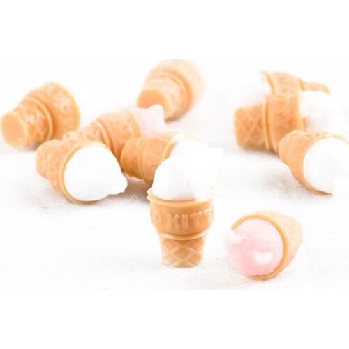 10 Pieces of Resin Sweet Ice Cream for Micro Landscape Design Or Decoration