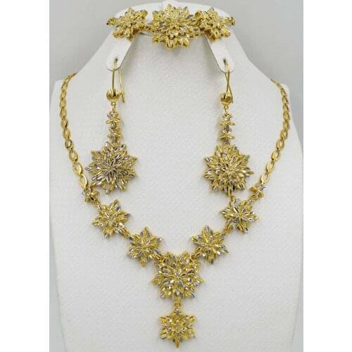 2017 Brand Unique Design Fashion Dubai Color Jewelry Set High Quality Nigerian Wedding African Beads Jewelry Set Parure Bijou