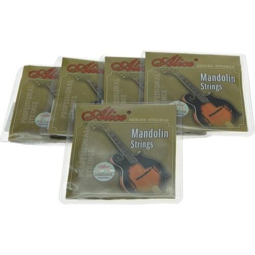 5 Sets Alice Brand Plated Steel Mandolin Strings Coated Copper Alloy Wound String
