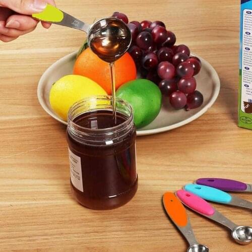 5 Pcs/set Kitchen Tools Multi Purpose Measuring Spoons Sugar Baking Coffee Set Scoop Teaspoon K4O8 Gadget Cooking Kitchen C D7N6
