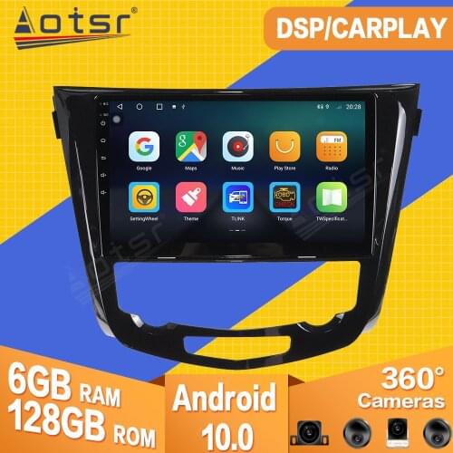 For Nissan X-Trail Qashqai 2013-2017 Android Car Tape Radio Recorder Multimedia Player Stereo GPS Navi Video Head Unit No 2 din