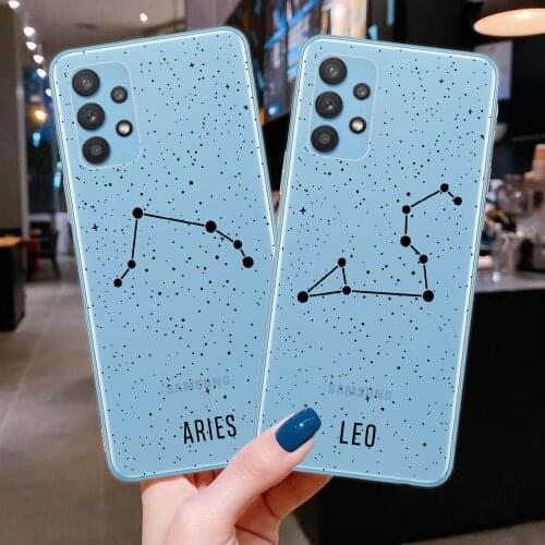 Twelve constellations Phone Case For Samsung A52 A72 A42 A32 A12 A02 A21S A31 A41 A51 A71 A10 A20 A30 A40 A50 A70 Silicone Cover