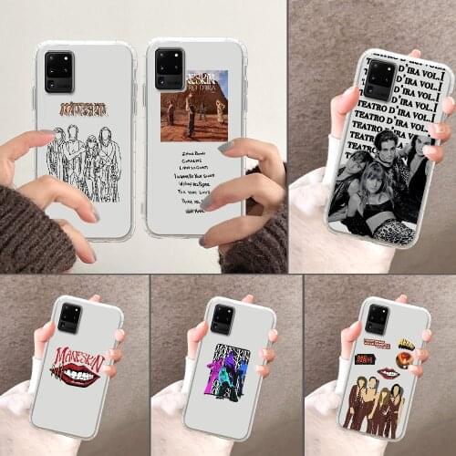 Band Maneskin Zitti e buoni Phone Case Transparent For Samsung Galaxy Note 4 8 9 10 20 S8 S9 S10 S10E S20 Plus UITRA Ultra