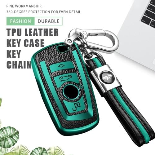 TPU Leather Car Key Case Cover Holder Keychain for BMW 520 525 f30 f10 F18 118i 320i 1 3 5 7 Series X3 X4 M3 M4 M5 Protector
