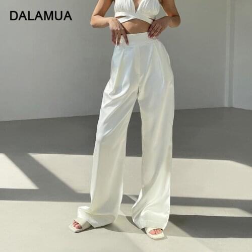 DALAMUA Women's Wide Trousers