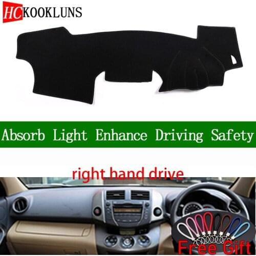 For Toyota RAV4 2009 2010 2011 2012 Right Hand Drive Dashboard Cover Car Stickers Sun Shade Dash Mat Carpet Interior Accessories