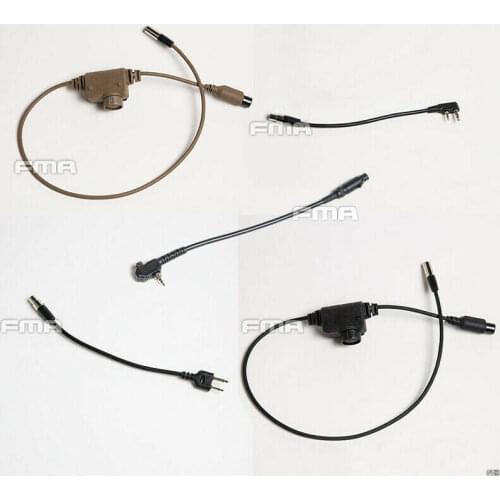 FMA FCS Tactical Headset PTT Support Multiple Plugs K / ICON Head Adapters