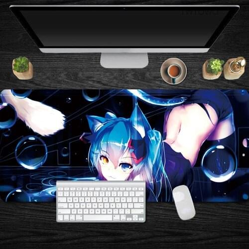 Sexy Girl Gaming Mousepad Table Mats Rubber Locking Edge Mouse Pad Keyboard Anime Desk Mat Laptop Mice Play Mat Custom Pad Cheap