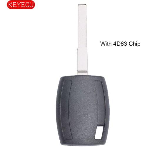 KEYECU Transponder Ignition Car Key 80Bit 4D63 Chip Fob for Ford Fiesta Escape 2012-2016 (HU101 Blade )