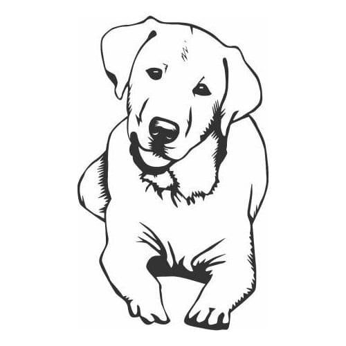 Kneeling On The Ground Looking At The Sad Dog In The Distance Car Decal Car Head Sign Unique FA661