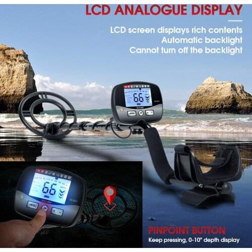 Metal Detector Underground Gold Detector Professional Treasure Hunter Detector Metal Pinpointer Coil Waterproof GC1071 Gold