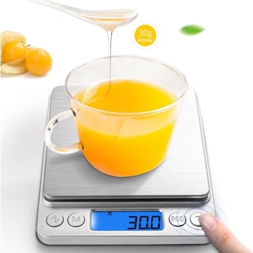 Mini LCD Scales Portable Electronic Digital Precision Scales Baking Kitchen Scale Jewelry Weight Balance 500g/0.01g 3000g/0.1g