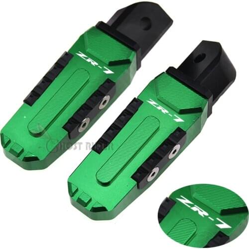 Motorcycle Accesstories CNC Aluminum Rear Foot Pegs Footrest Adapter Rider/Passenger Footpegs For Kawasaki ZR-7/S ZR7 ZR7S