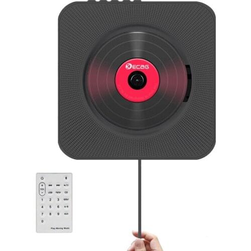 Portable CD MP3 Bluetooth Player Wall Mountable Home Audio Boombox Speaker Prenatal with Remote Control FM Radio USB Repeater