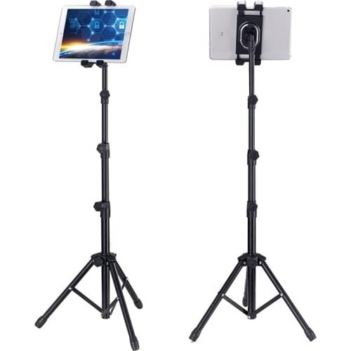 SooPii Adjustable Tripod Stand Aluminum Floor Laptop Stand Mount for Phones Tablet IPAD Air Pro 4.7-12.9 inches