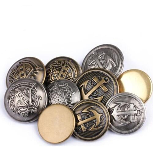 Retro bronze buttons silver bronze anchor buttons plastic decorative buttons 18mm&20mm&25mm 100 pcs/lot