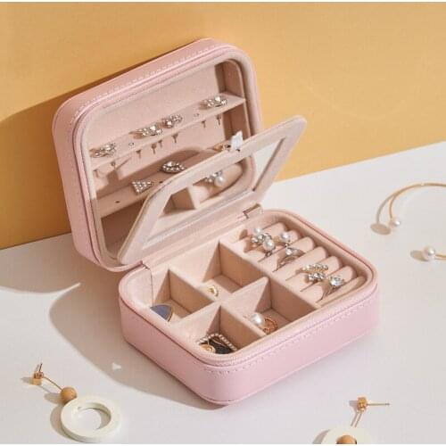 Heart Shaped Jewelry Storage Box Travel Portable Jewelry Gift Box Necklace Earrings Ring Jewelry Box Large Capacity Women
