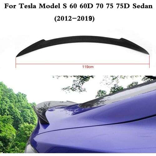 Carbon Fiber Rear Trunk Wing Spoiler for Tesla Model S Sedan 60 60D 70 75 75D 85 85D P85D 90D P90D P100D 2012-2019