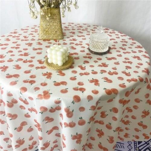 Nordic Style Floral Pattern Tablecloth Desk Cloth Picnic Cloth Rectangular Tea Table Tablecloth INS Same Photo Props Table Cloth