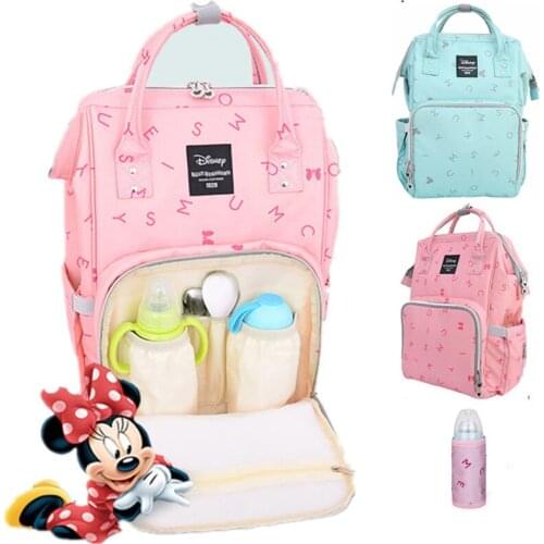Disney Mickey Cartoon Diaper Bag Oxford Waterproof Outdoor Travel Bags Mummy Handbag Children School Backpack Boy Girl Gifts