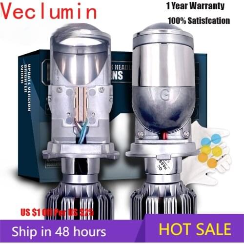 G9 H4 led headlight lens projector bi led lenses for 12V cars 82W 8000LM 6000k light bulb H19 hi lo turbo ice lamp for auto