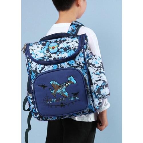 Waterproof Nylon School Bags for Boys Camouflage Children Satchel Portfolio Games Rucksack Primary School Students Bag Grade 1-3