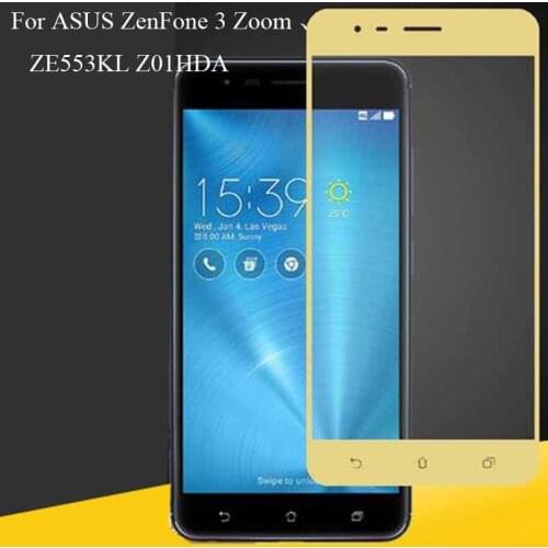 5PCS Ultra-Thin screen protector Tempered Glass Black full Screen protective For ASUS ZenFone 3 Zoom ZE553KL Z01HDA