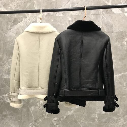 Fur Coat Women Real Winter Warm Sheep Shearing Jacket Korean Fashion Woolen Overcoat Abrigos Mujer Invierno 2020 YY740