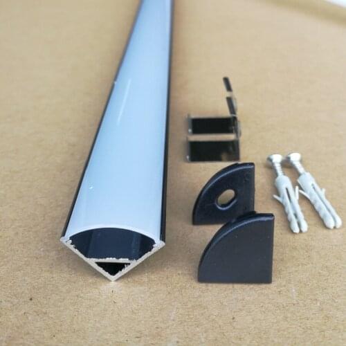 10pcs(20meters) x 2000mm 6.6ft Black anodized aluminum led channel profile for under cabinet led bar light SDW1616A