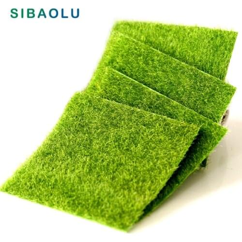 15cm Simulation Square Grass home decor Moss miniature fairy garden decoration accessories shooting DIY tool figurine figure