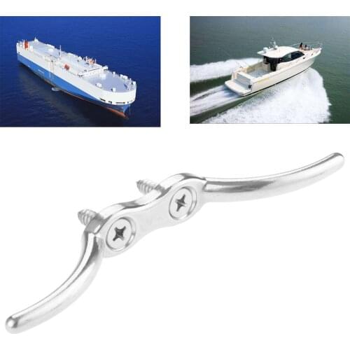 150mm/6" Marine Grade 316 Stainless Steel Yacht Boats Flagpole Cleat Fixed Hook Rope Fasten Halyard Boat Securing Tie Down Docks