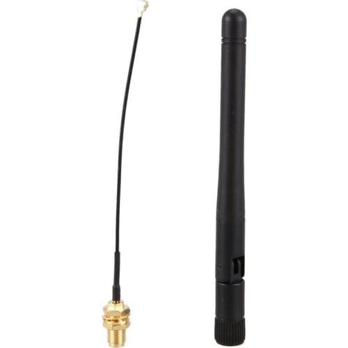 43hz Antenna 5Dbi GSM RP-SMA Plug Rubber Waterproof Lorawan Antenna + IPX to SMA Small Cable Extension