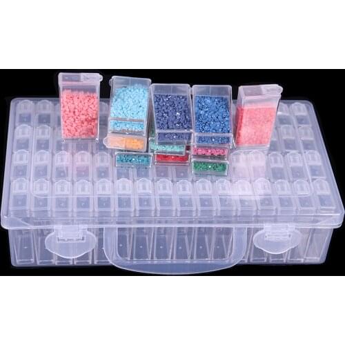 64/128 Pcs Lattice Diamond Painting Tools Accessories Beads Container Kits Storage Organizer Stone Storage Convenience Box