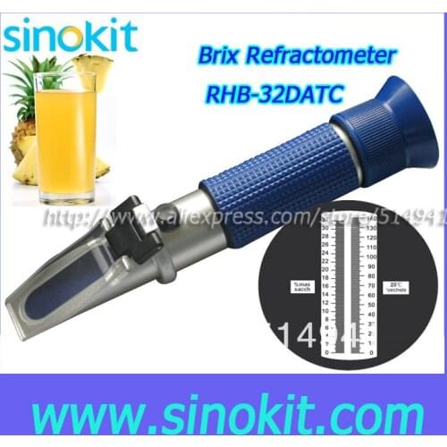 Free Shipping Brix / Whine /Oe-Refractometer RHB-32DATC(Blue)