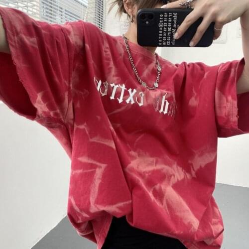 BF Fashion Loose Print Short Sleeve Womens Summer Top T Shirt Female Women Harajuku Vintage T-shirt Streetwear Couple Clothes