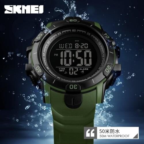SKMEI Relogio Masculino Mens Watches Outdoor Sports Wristwatches Waterproof Alarm Clock Digital Watches Military Watch