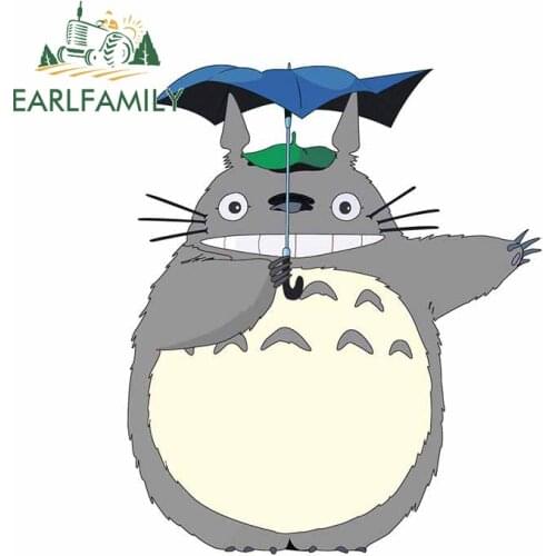 EARLFAMILY 13cm x 11.1cm For Totoro Graffiti Car Stickers Repair Decal Funny Vinyl Material Waterproof Sticker Occlusion Scratch