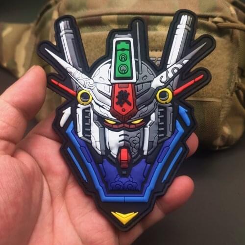 GP01 Dare GP02 Try Luminous 3D PVC Rubber Tactical Patches Military Velcro Chapter Backpack Sticker For Clothes DIY Decoration