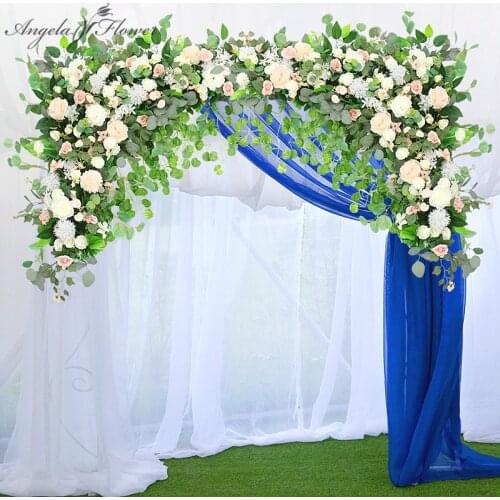 Custom Champagne Green Pants Artificial Flower Wall Arrangement Centerpiece Flower Ball Wedding Arch Decor Party Event Ceremony