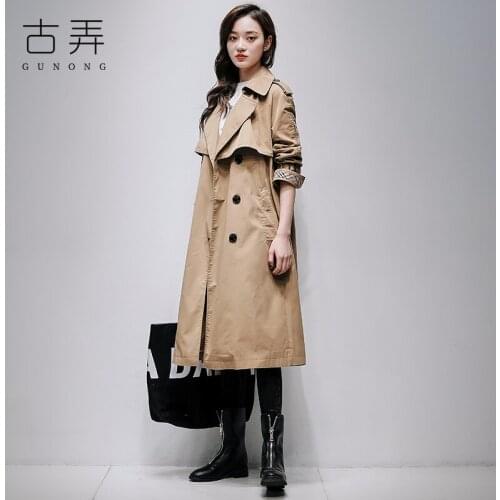 Handsome Windbreaker Womens Middle Long British Style 2021 New Korean Version Popular High-end Big Brand Spring Coat This Year
