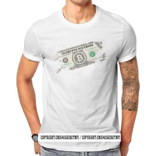 Cryptocurrency Crypto Miner Bitcoin We Trust Tshirt Vintage Men Grunge Clothing Tops Big Size 100% Cotton O Neck T Shirt
