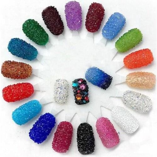 Crystal 3D Micro Zircon 1.3mm Mini Rhinestones Nail Art Decor DIY Beauty Tool Curing it Under The LED Or UV Lamp Easy to Install