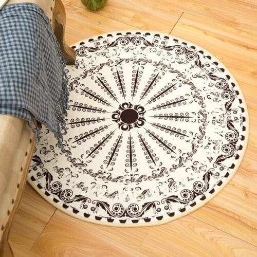 Round Carpet 3D printed Red rose carpet rug bedroom bedside Bathroom Computer Chair Antislip Mat Floor Mat Romantic Home Decor