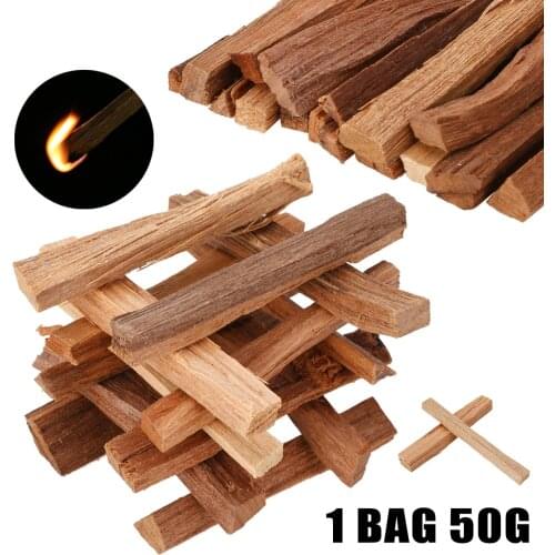1 Bag 50g Sandalwood Wood Incense Sticks Irregular Shape Resin Incense 7CM For Home Sandalwood