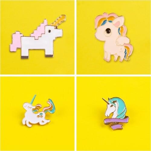 Short Legs Corgi Metal Brooches Unicorn Metal Pins For Clothes Anime Decoration Icons Clothes Lapel Pins Accessories Gift icon