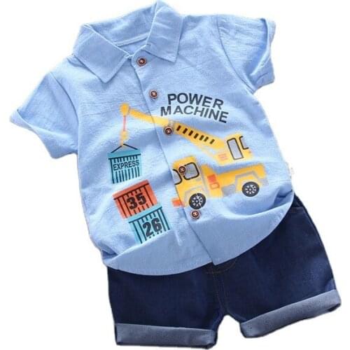 Fashion Summer Baby Boys Clothes Suit New Children Cotton Shirt Shorts 2Pcs/sets Toddler Sports Costume Infant Kids Tracksuits