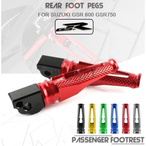 Motorcycle CNC Aluminum Rear Passenger Footrests Foot Rests Foot Pegs For SUZUKI GSR600 GSR750 GSR 600 750