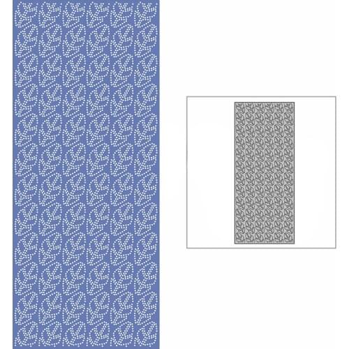 New Slim Spotted Broken Leaves Background Plate Craft Embossing Mold 2021 Metal Cutting Dies for Scrapbooking Album Card Making