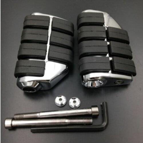 Pair Rubber Aluminum Rear Foot Pegs Motorcycle For Suzuki Boulevard Intruder 1400 Marauder 800 VZ800